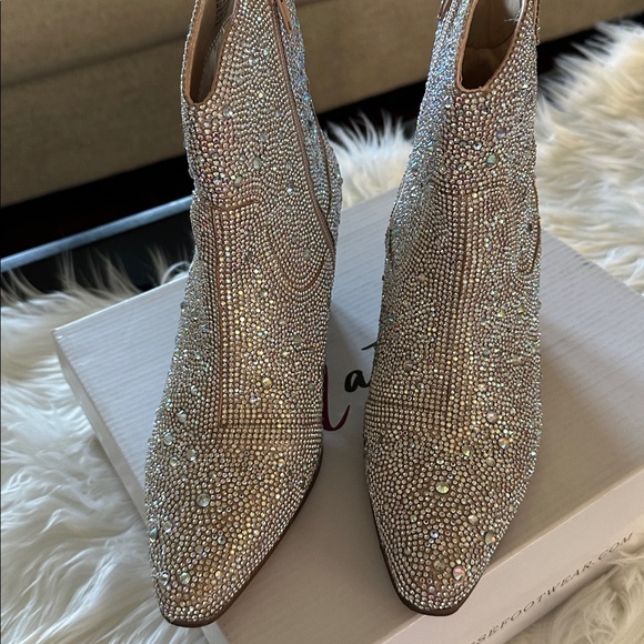 Anthropologie Matisse Glittering Rhinestone Boots - Picture 5 of 5